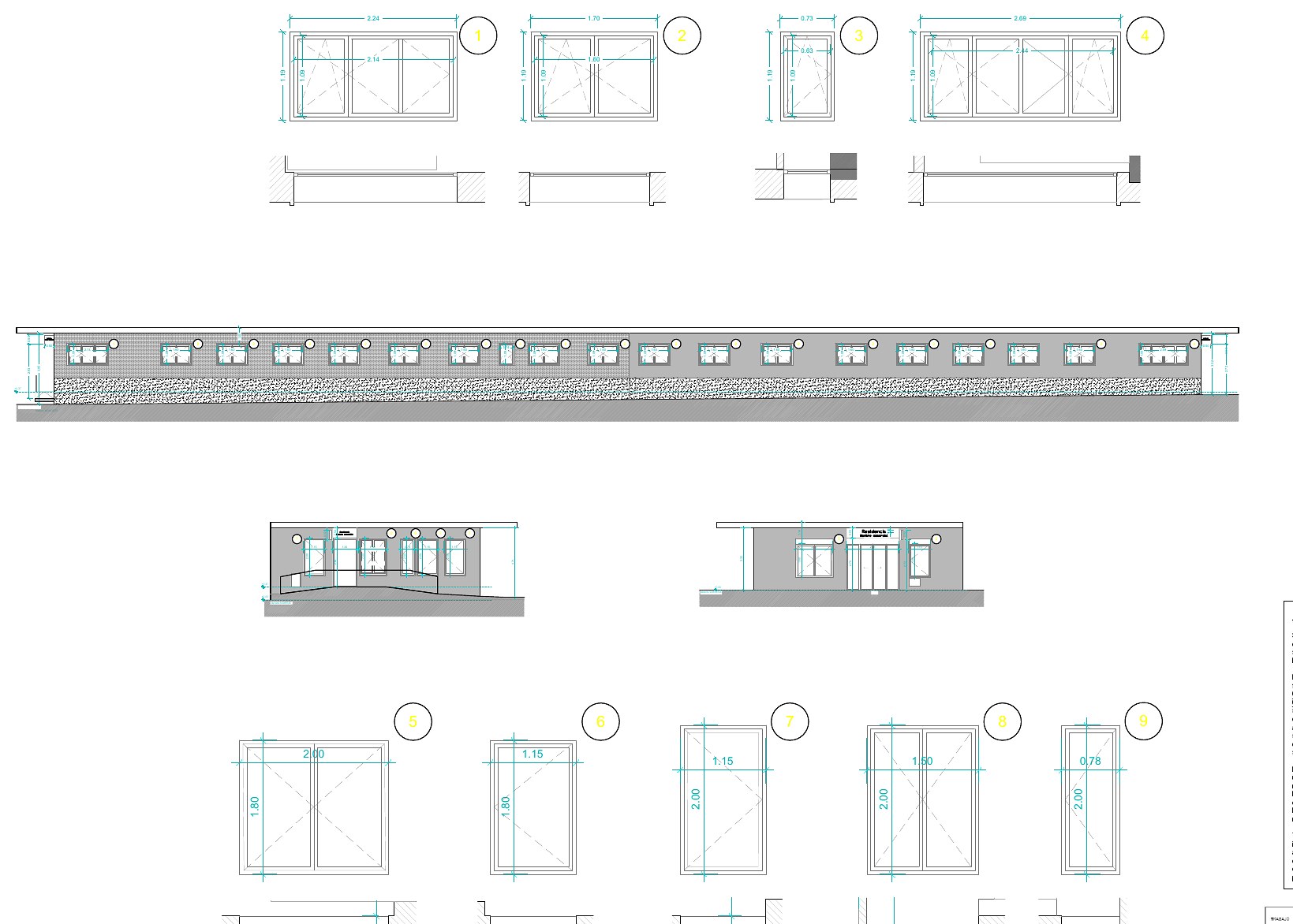 Alzados interiores del proyecto Avenida de Bruselas 43-45