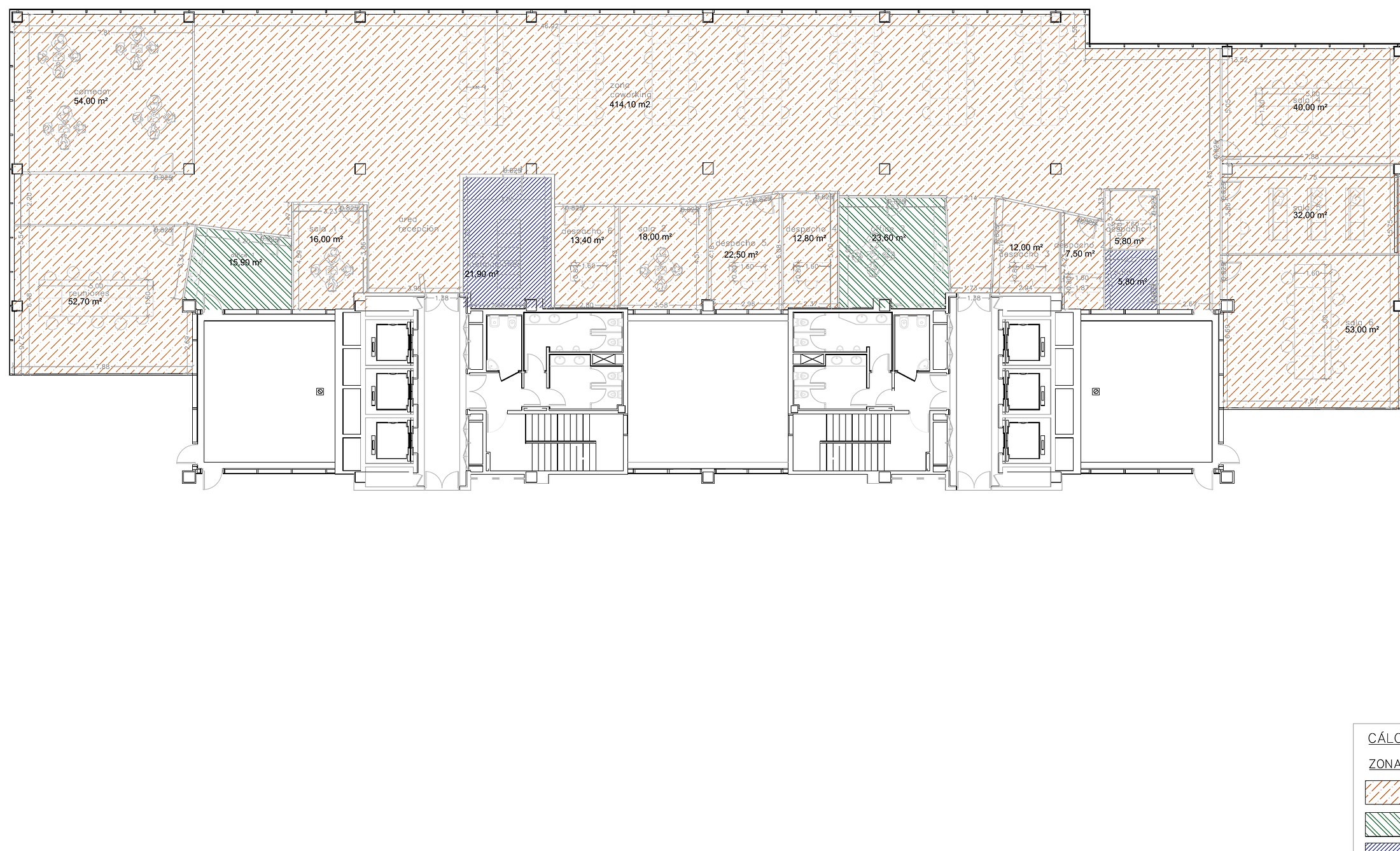Plano del estudio de producción en Julián Camarillo 4B